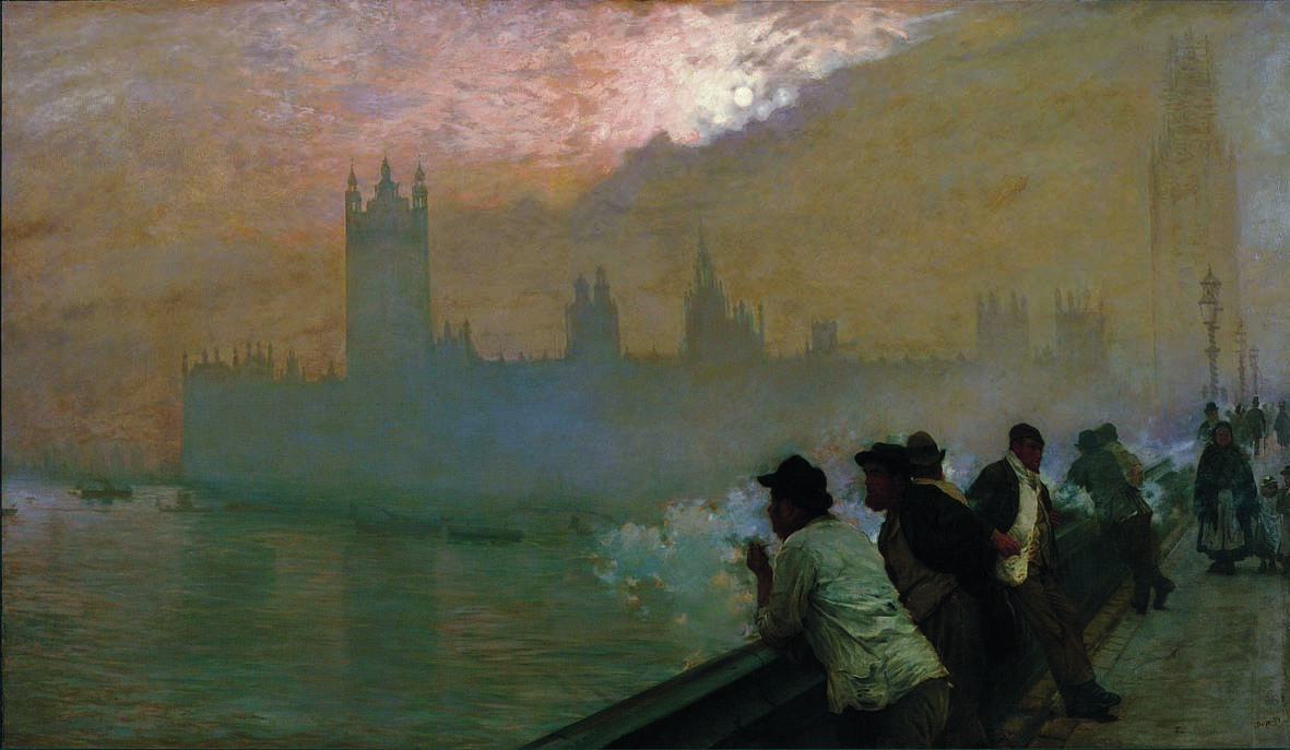 Giuseppe De Nittis, Westminster (1878; olio su tela, 110 x 192 cm). Courtesy Marco Bertoli
 Giuseppe De Nittis, Westminster (1878; olio su tela, 110 x 192 cm). Courtesy Marco Bertoli