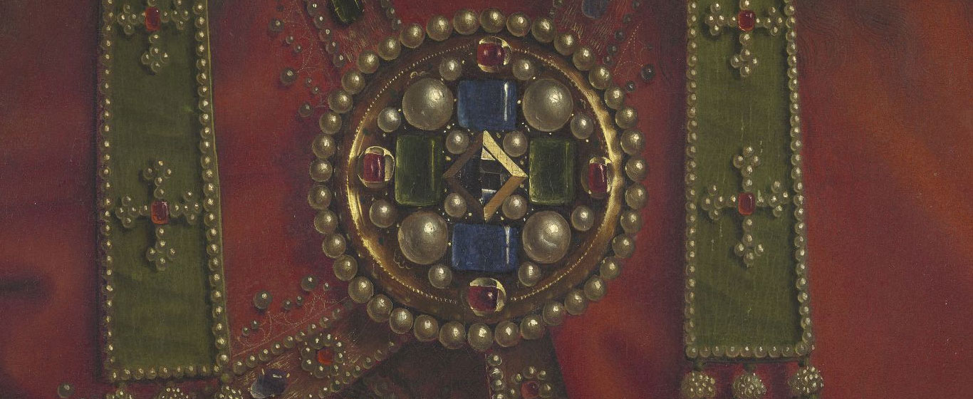 Jan van Eyck e Hubert van Eyck, Polittico dell’Agnello Mistico, dettaglio della figura del Padreterno
