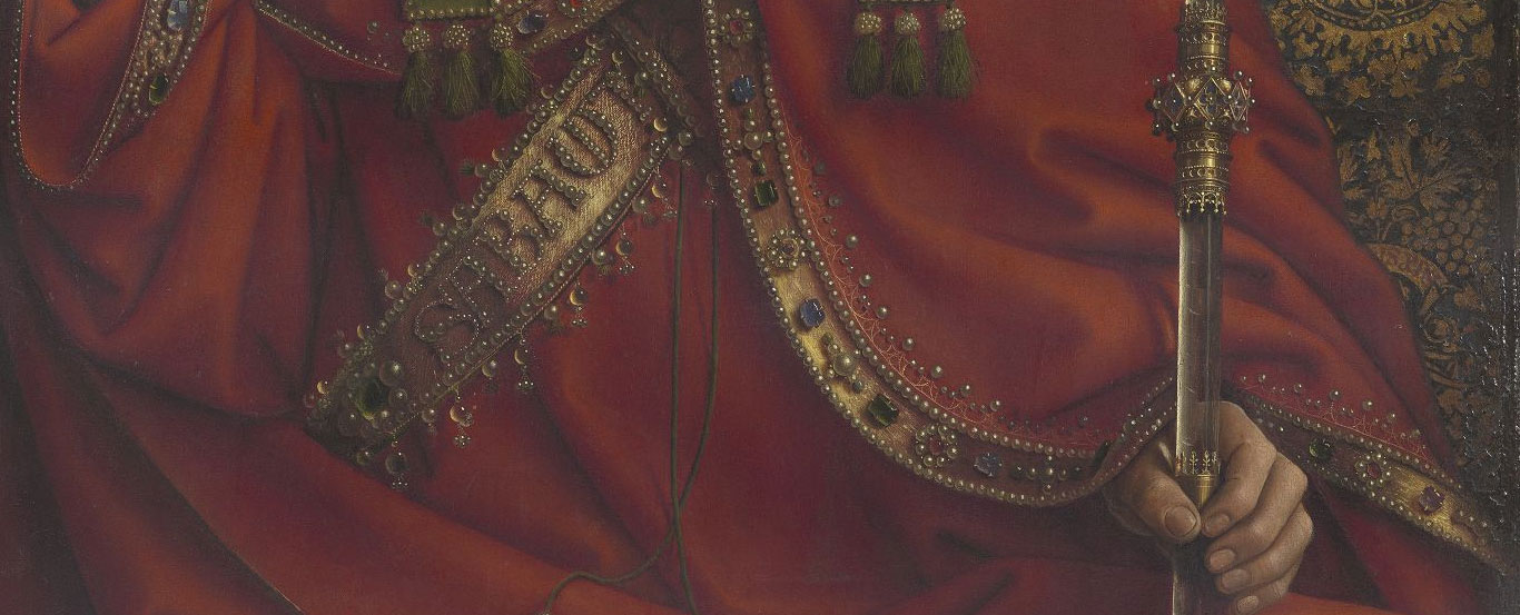 Jan van Eyck e Hubert van Eyck, Polittico dell’Agnello Mistico, dettaglio della figura del Padreterno
