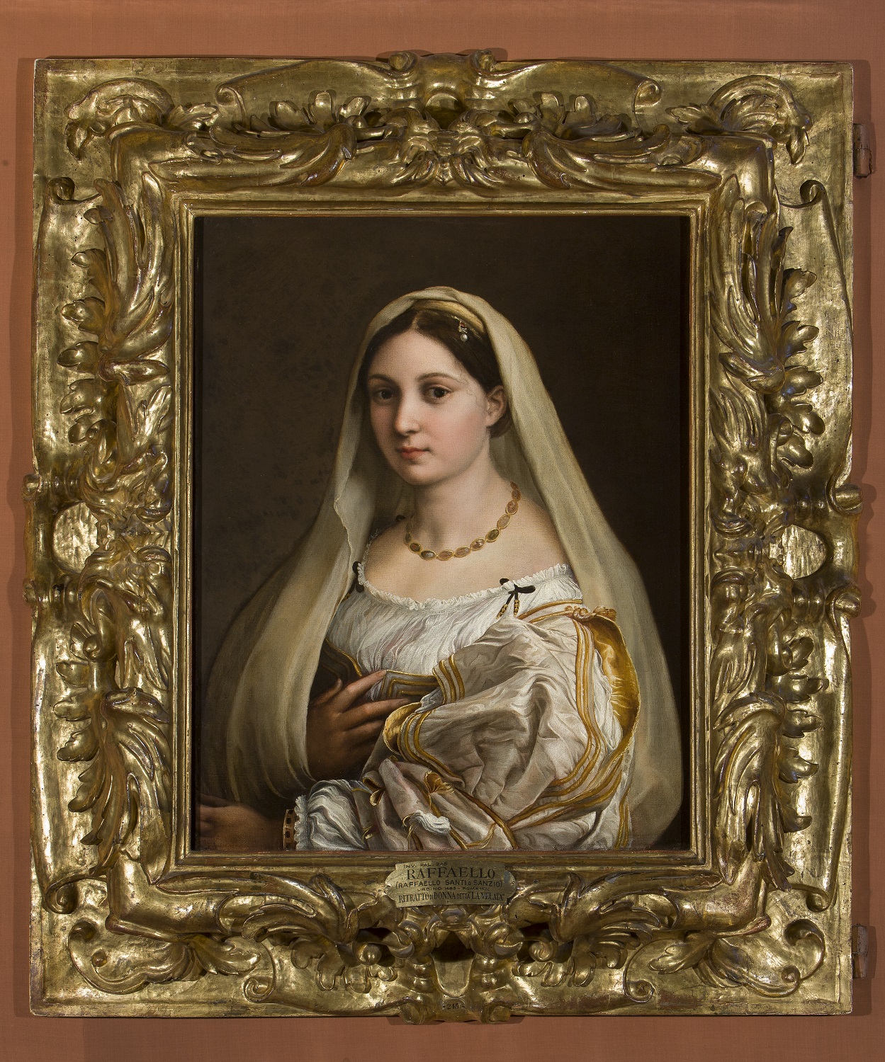 Raffaello, La Velata (1515-1516; olio su tela trasposta da tavola, 82 x 60,5 cm; Firenze, Palazzo Pitti, Galleria Palatina)