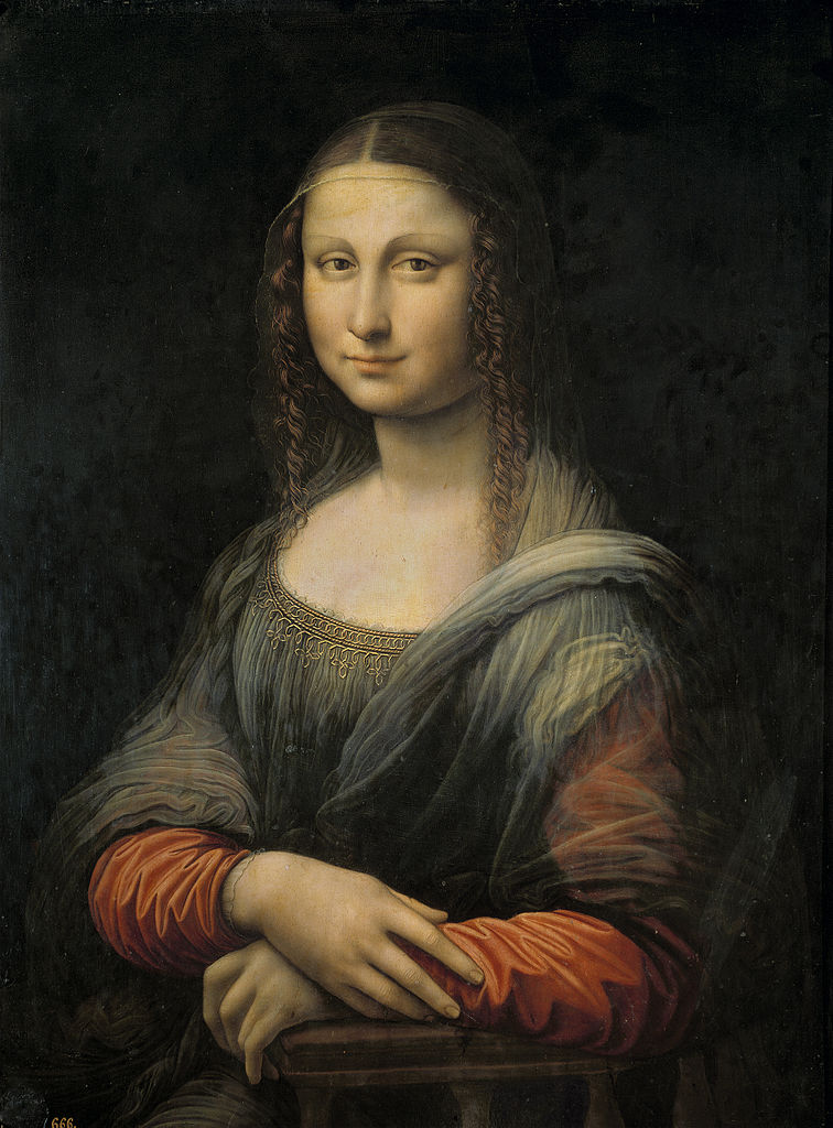 Cerchia di Leonardo da Vinci, Gioconda del Prado, prima del restauro