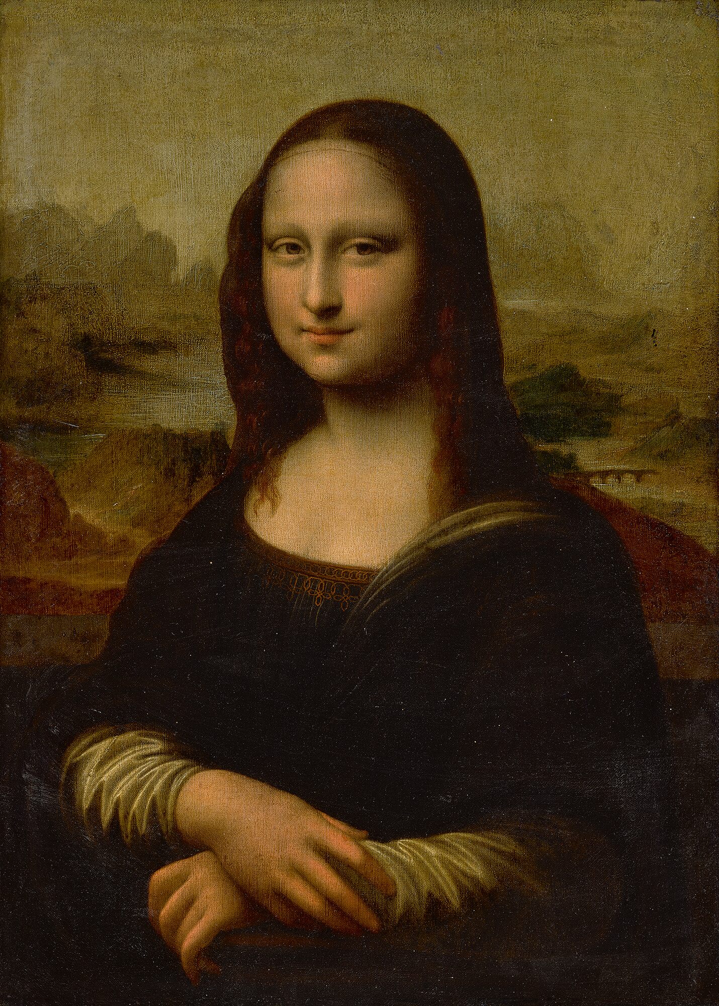 Anonimo seicentesco, Gioconda (XVII secolo; olio su tavola, 73,5 x 53,3 cm; Collezione privata). Venduta in asta da Sotheby's nel 2019