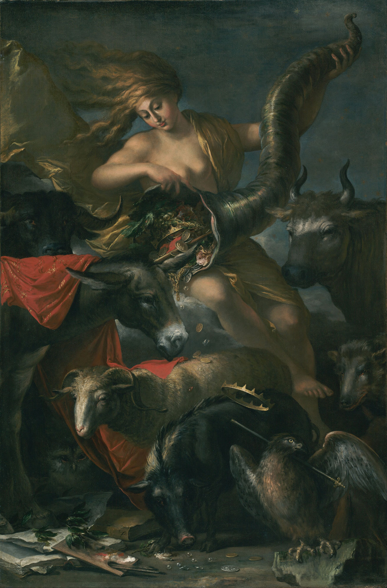 Salvator Rosa, Allegoria della Fortuna (1658-1659; olio su tela, 200,7 x 133 cm; Los Angeles, Getty Museum) Salvator Rosa, Allegoria della Fortuna (1658-1659; olio su tela, 200,7 x 133 cm; Los Angeles, Getty Museum)