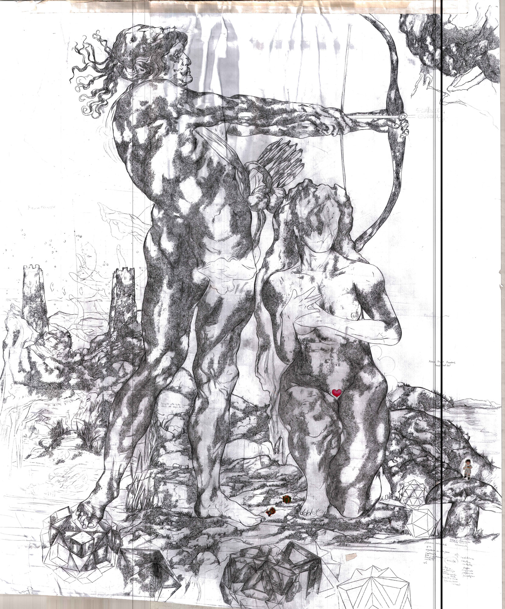 Enrico Mazzone, Divina Commedia (2016-2020), bozza per la figura di Virgilio Enrico Mazzone, Divina Commedia (2016-2020), bozza per la figura di Virgilio