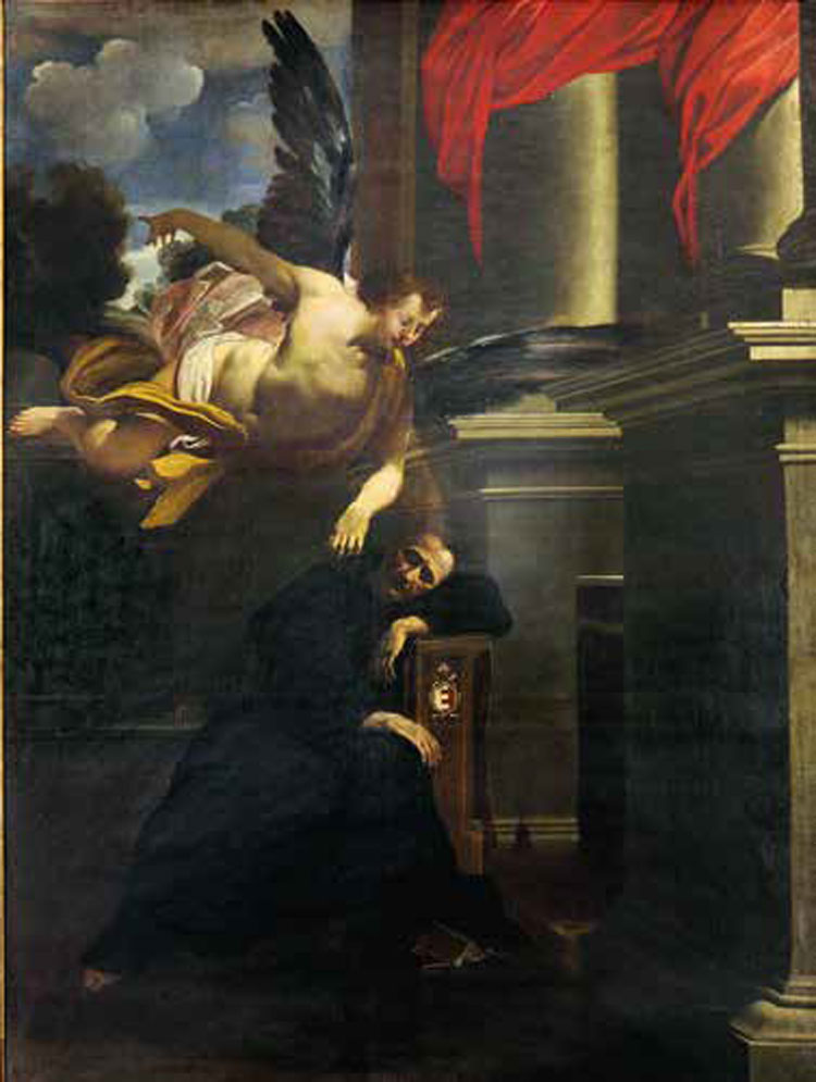 Carlo Bononi, Visione di san Paterniano (1618-20; olio su tela, 310 x 225 cm; Fano, basilica di San Paterniano)
