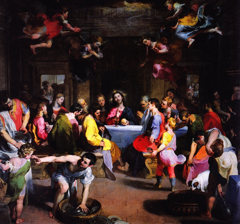 Federico Barocci, Ultima cena (1590-1599; olio su tela, 299 x 322 cm; Urbino, Duomo)
