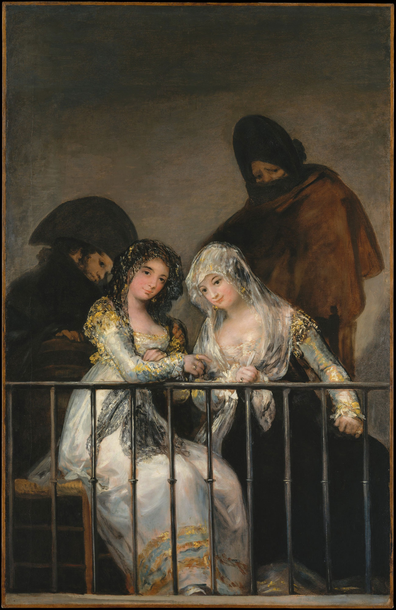 Francisco Goya, Majas al balcone (1800-1810; olio su tela, 195 x 125,5 cm; New York, Metropolitan Museum of Art) Francisco Goya, Majas al balcone (1800-1810; olio su tela, 195 x 125,5 cm; New York, Metropolitan Museum of Art)