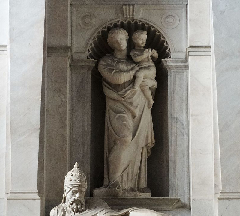 Raffaello da Montelupo, Madonna col Bambino (1537-1545; marmo; Roma, San Pietro in Vincoli). Ph. Credit Luciano Tronati