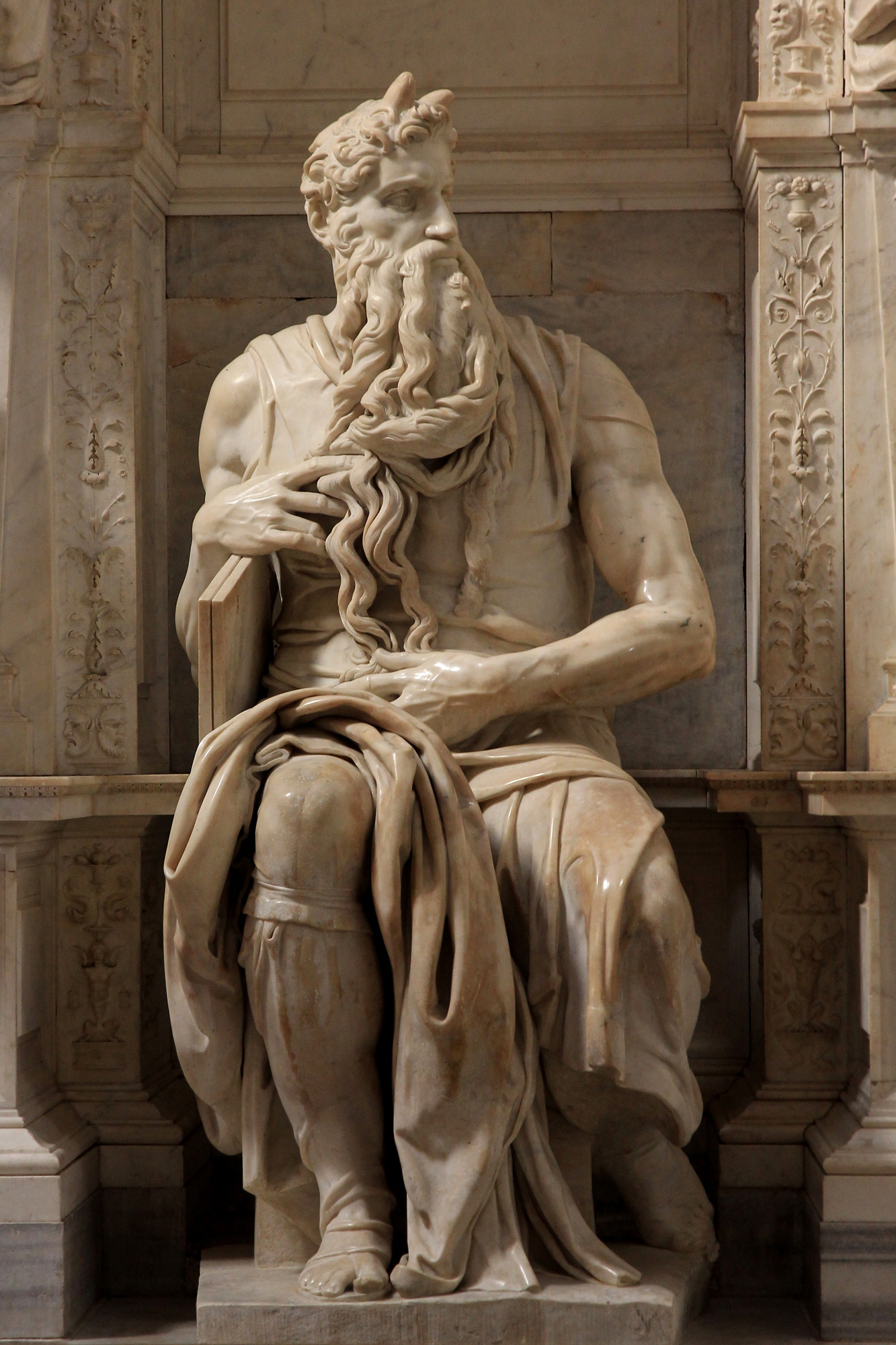 Michelangelo Buonarroti, MosÃ¨ (1513-1515; marmo, altezza 235 cm; Roma, San Pietro in Vincoli). Ph. Credit JÃ¶rg Bittner Unna