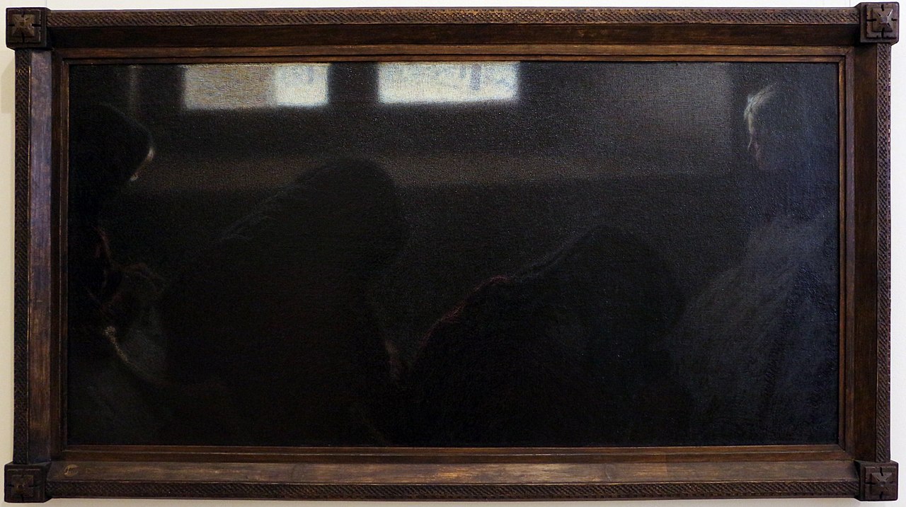 Angelo Morbelli, Inverno al Pio Albergo Trivulzio (1911; olio su tela, 72 x 148 cm; Milano, Galleria d'Arte Moderna)
 Angelo Morbelli, Inverno al Pio Albergo Trivulzio (1911; olio su tela, 72 x 148 cm; Milano, Galleria d'Arte Moderna)