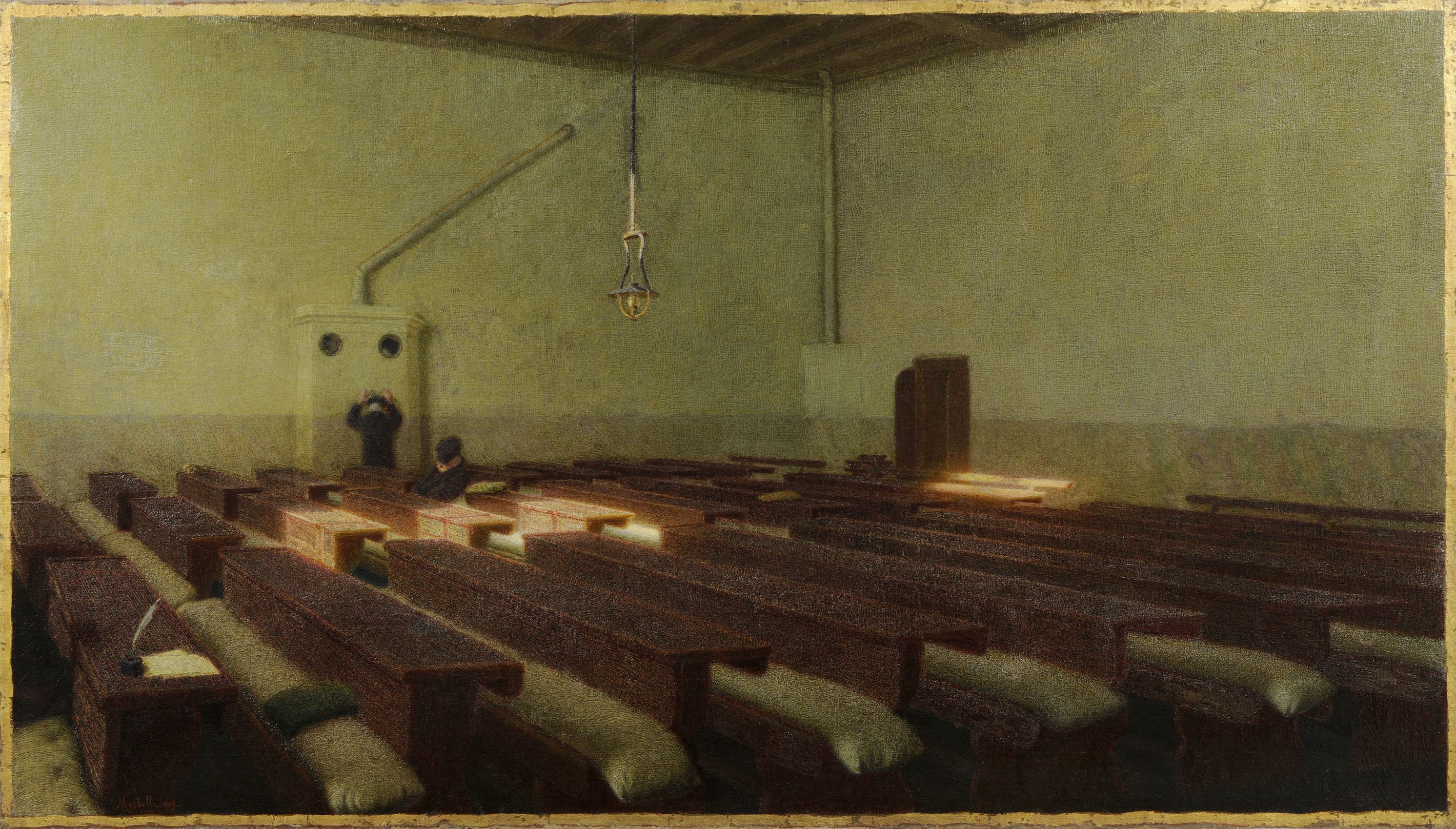 Angelo Morbelli, Un Natale! Al Pio Albergo Trivulzio (1909; olio su tela, 99 x 173,5 cm; Torino, GAM - Galleria Civica d'Arte Moderna e Contemporanea)
 Angelo Morbelli, Un Natale! Al Pio Albergo Trivulzio (1909; olio su tela, 99 x 173,5 cm; Torino, GAM - Galleria Civica d'Arte Moderna e Contemporanea)