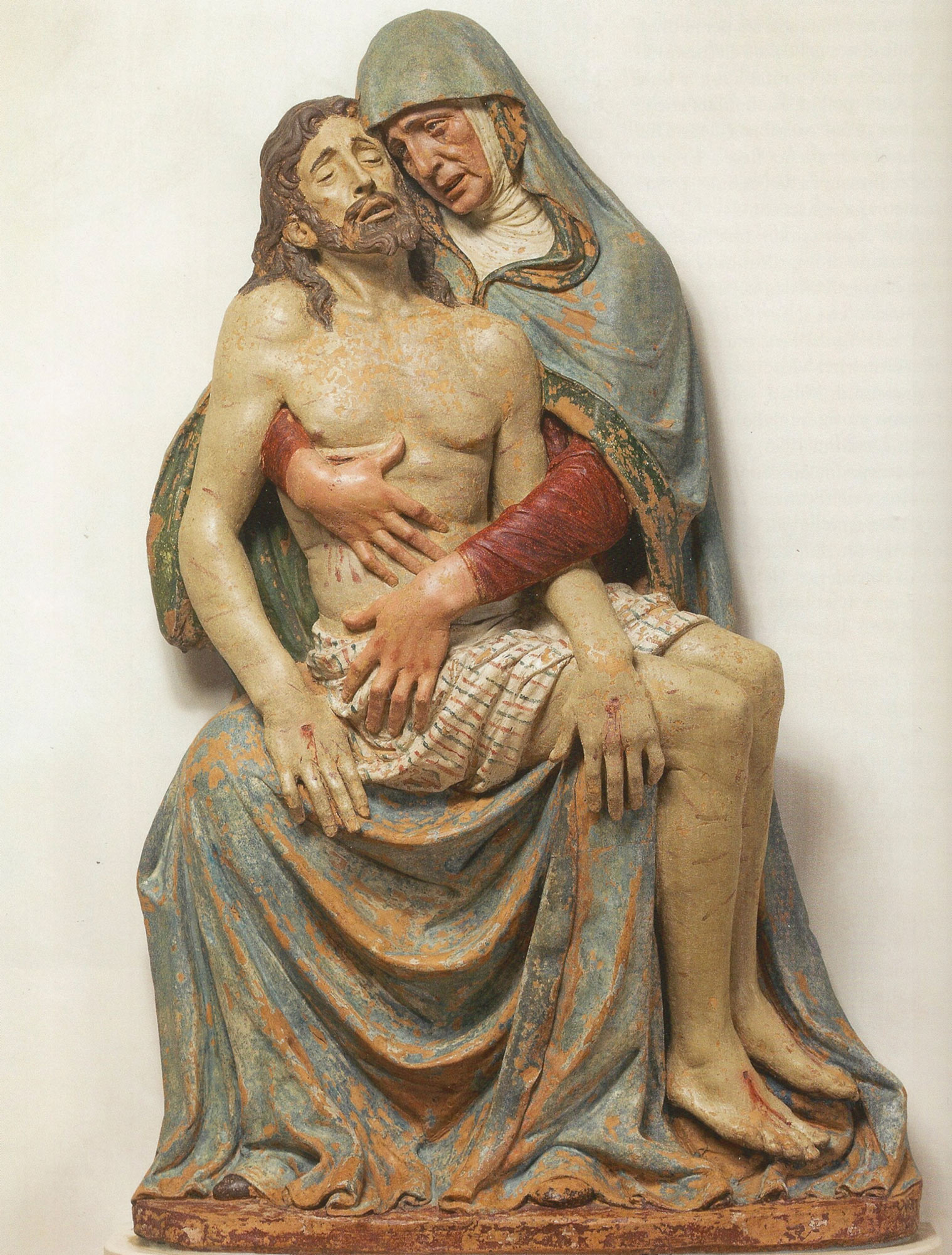 Giovanni de Fondulis, Pietà (1480-1485; terracotta policroma, 101 x 65 x 19 cm; Prozzolo di Camponogara, Chiesa di san Michele Arcangelo)
