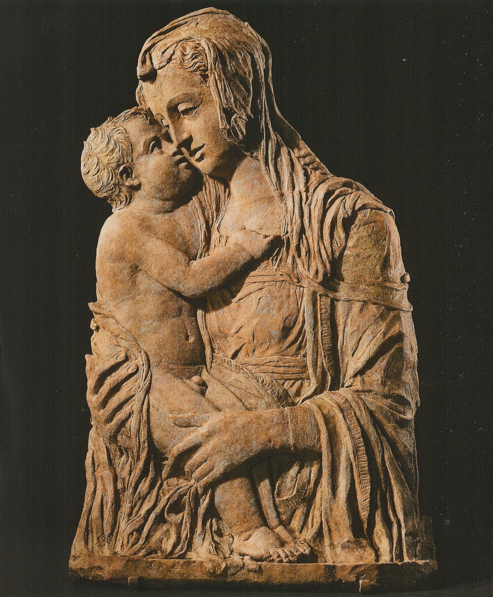 Giovanni di Francesco da Pisa, Madonna col Bambino (terracotta già policroma e dorata, 83,5 x 52 cm; Fort Worth, Kimbell Art Museum)
