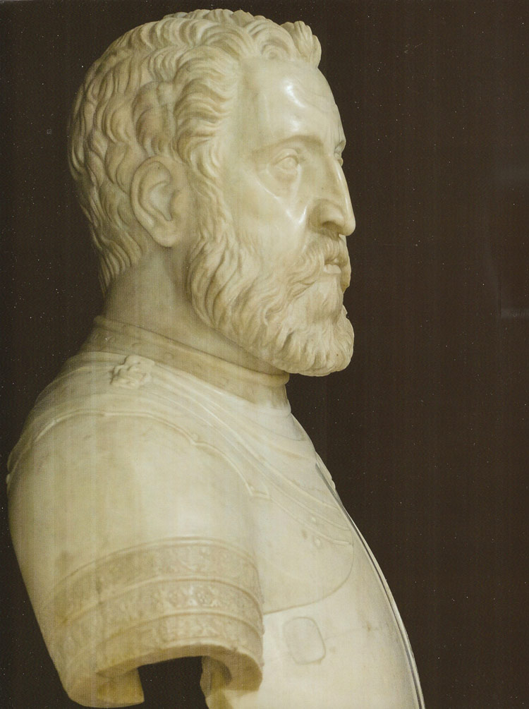 Alfonso Lombardi, Busto di Alfonso I d'Este, particolare (1530; marmo, 69 x 59 x 26 cm; Modena, Galleria Estense)
 Alfonso Lombardi, Busto di Alfonso I d'Este, particolare (1530; marmo, 69 x 59 x 26 cm; Modena, Galleria Estense)