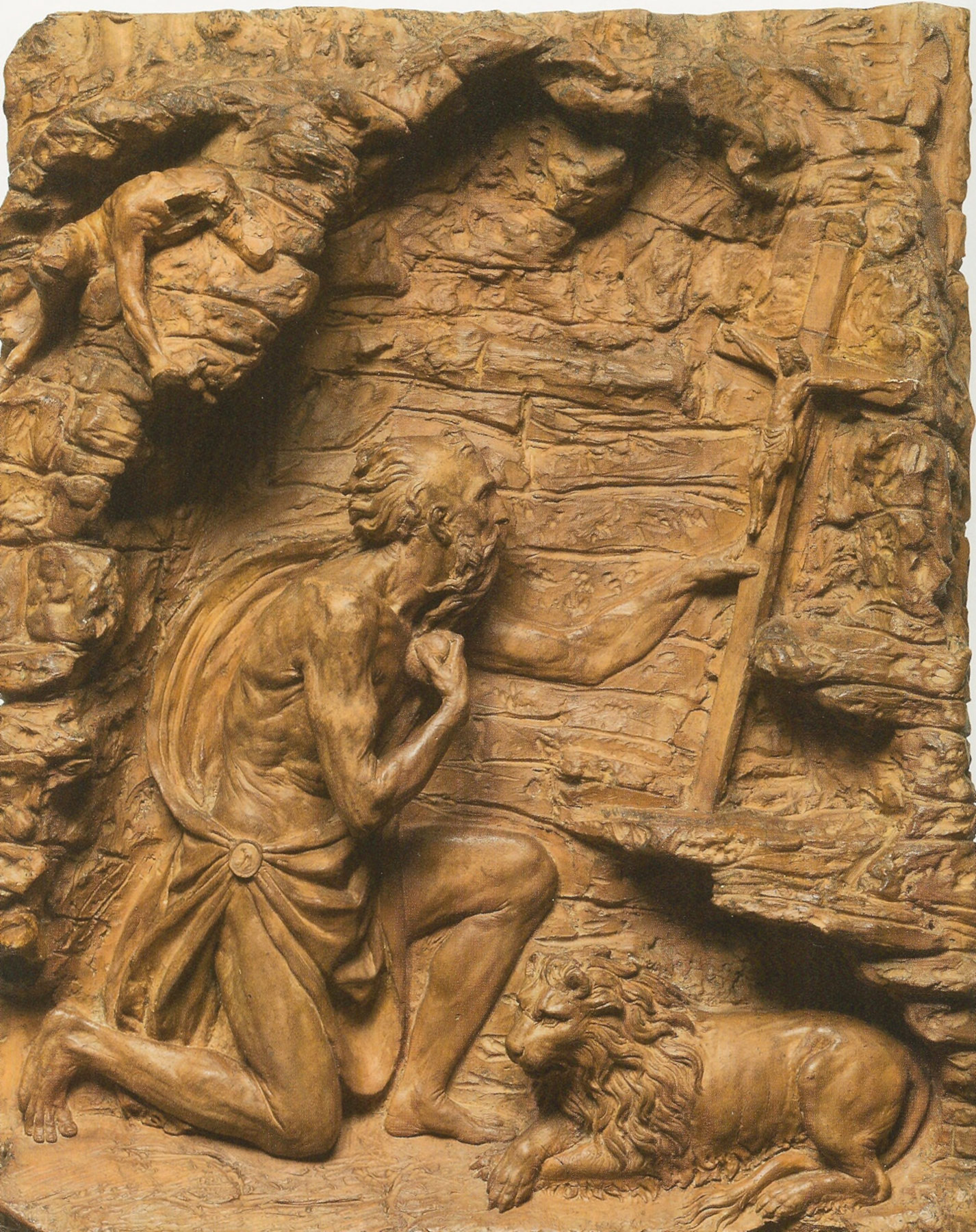 Alfonso Lombardi, San Girolamo in preghiera (1524-1530; terracotta, 56 x 46 x 11,5 cm; Faenza, Pinacoteca Comunale)
 Alfonso Lombardi, San Girolamo in preghiera (1524-1530; terracotta, 56 x 46 x 11,5 cm; Faenza, Pinacoteca Comunale)