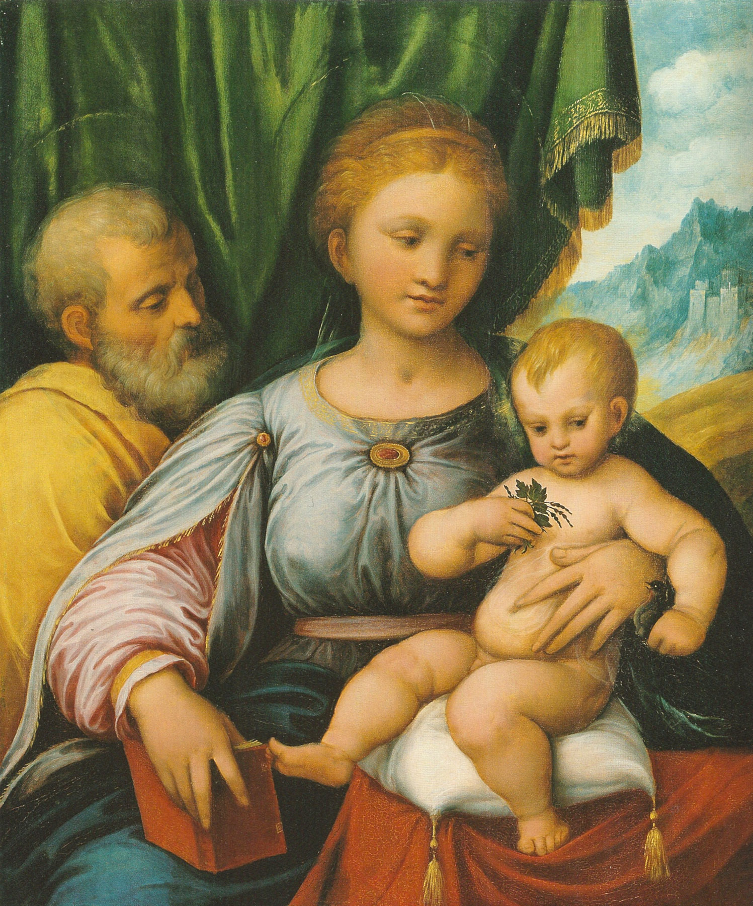 Girolamo da Treviso, Sacra Famiglia (1530-1535; olio su tavola, 72 x 60 cm; Cento, Collezione Grimaldi-Fava)
 Girolamo da Treviso, Sacra Famiglia (1530-1535; olio su tavola, 72 x 60 cm; Cento, Collezione Grimaldi-Fava)