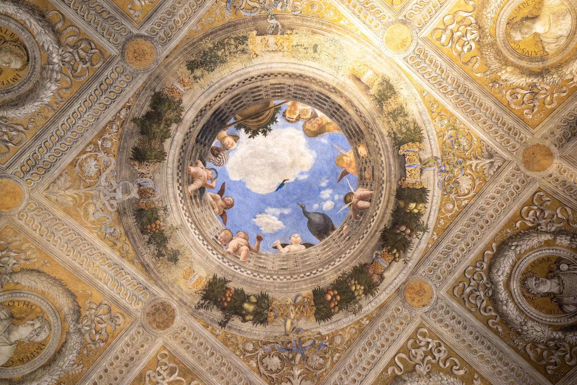 Il celebre oculo della Camera degli Sposi. Ph. Credit Alessandro Pasquali - Danae Project
