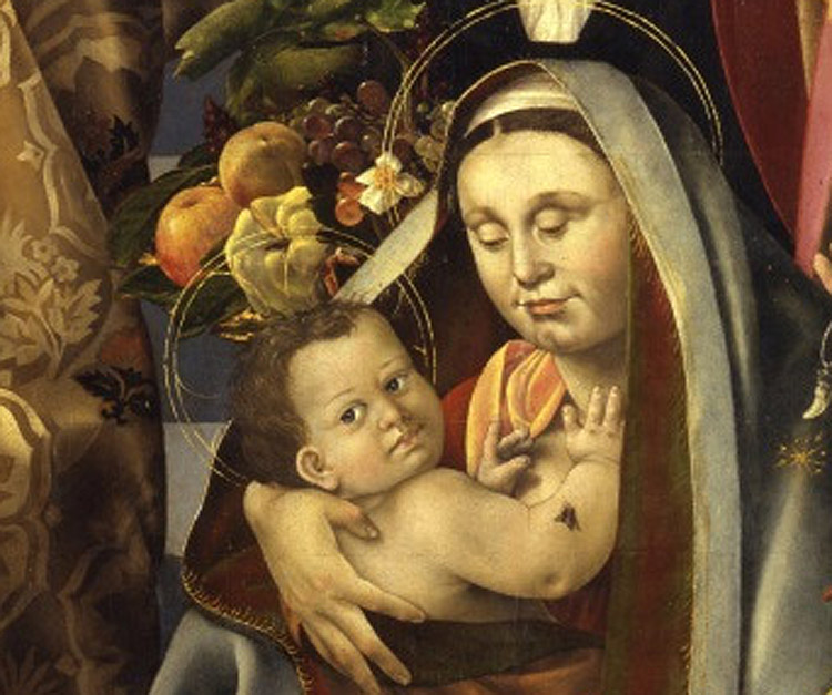 3. Bernardino Detti, Madonna dell’umiltà e santi, dettaglio, Madonna col Bambino