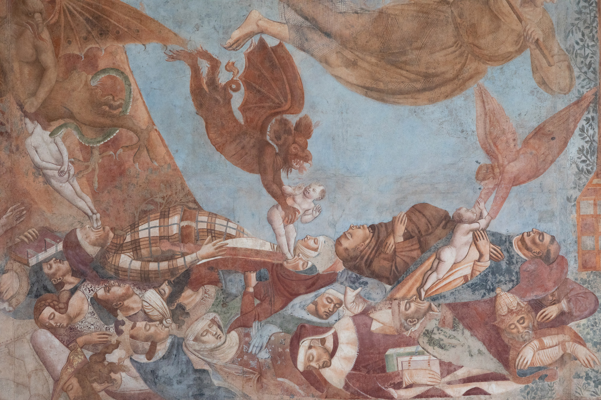 Bonamico Buffalmacco, Trionfo della Morte, dettaglio dei potenti vinti dalla morte
 Bonamico Buffalmacco, Trionfo della Morte, dettaglio dei potenti vinti dalla morte