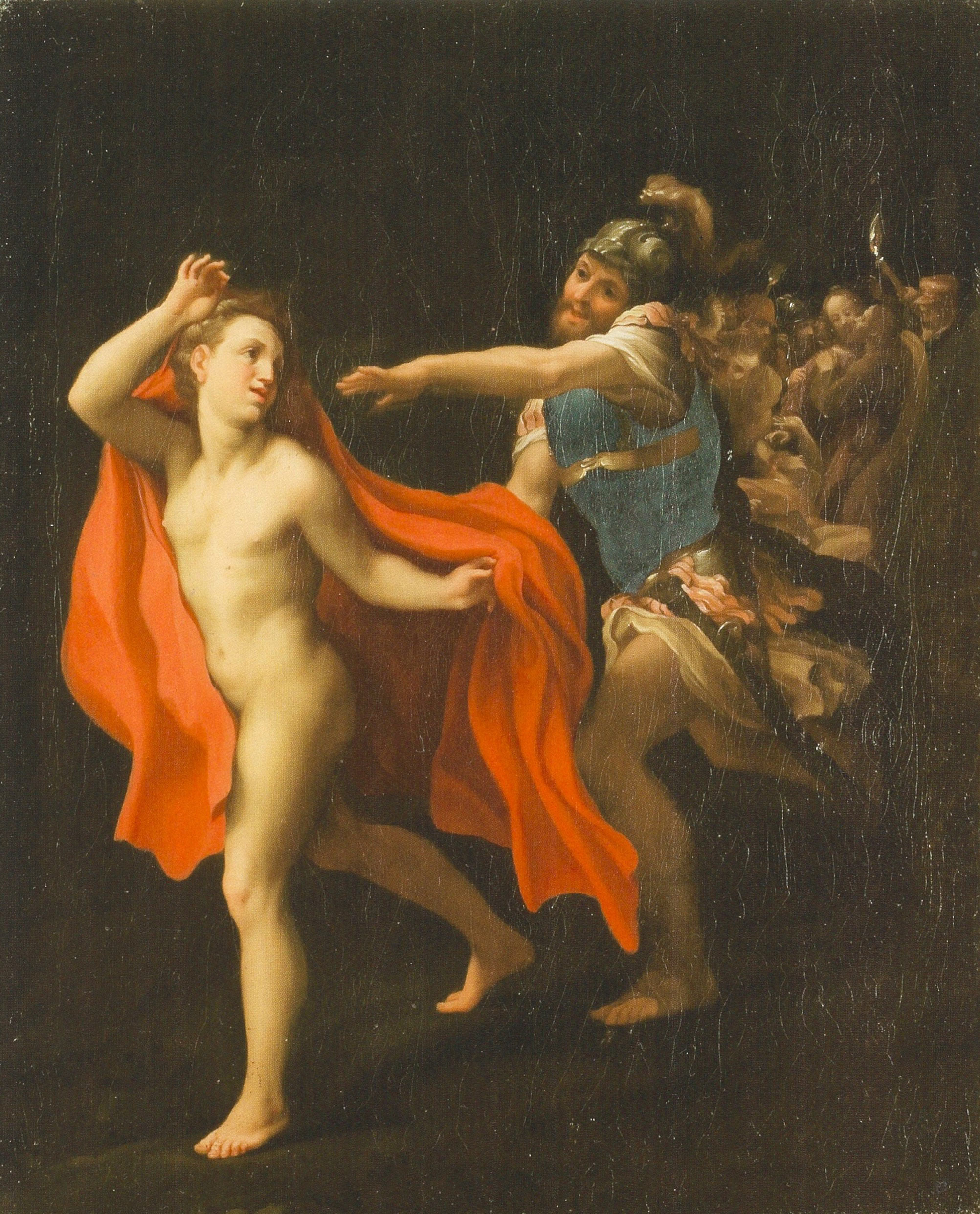 Correggio, Giovane che sfugge alla cattura di Cristo (olio su tela, 56 x 46 cm; Proprietà privata)
 Correggio, Giovane che sfugge alla cattura di Cristo (olio su tela, 56 x 46 cm; Proprietà privata)