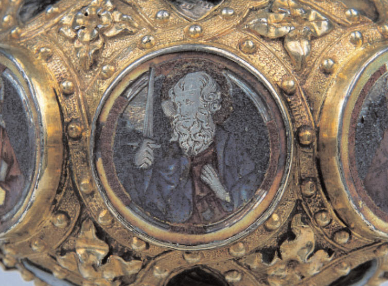 Guccio di Mannaia, San Paolo, particolare del calice di NiccolÃ² IV (Assisi; Museo del Tesoro della Basilica di San Francesco)
