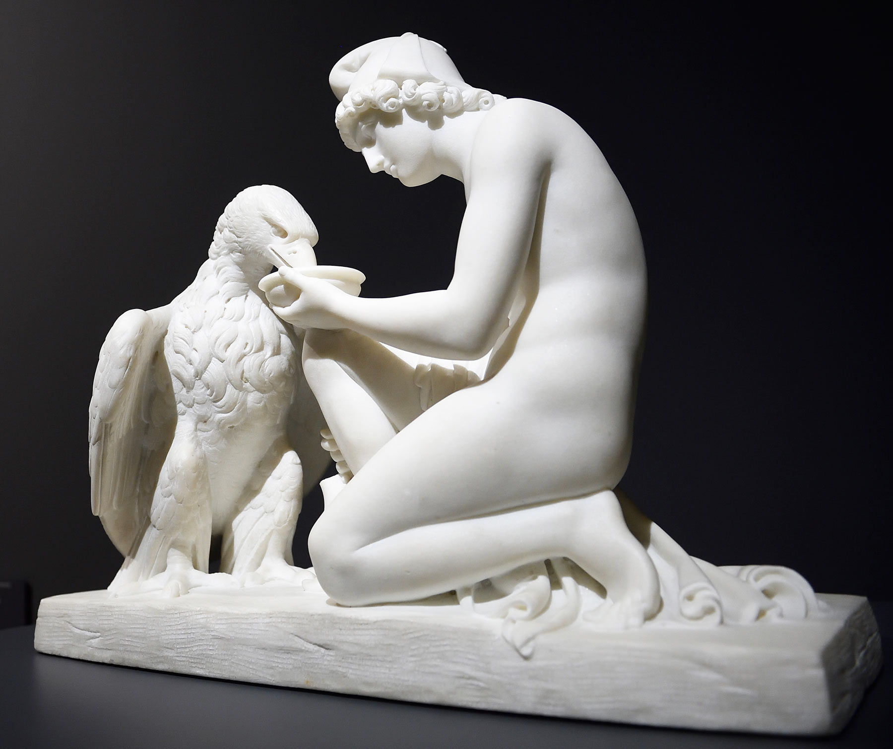 Bertel Thorvaldsen, Ganimede con l'aquila di Giove (1814-1815; marmo, 44 x 55 cm; Brescia, Pinacoteca Tosio Martinengo, inv. 19)
