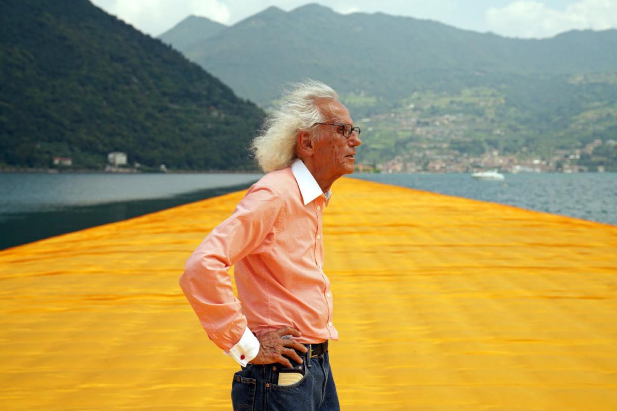 Christo sul lago d'Iseo nel 2016
