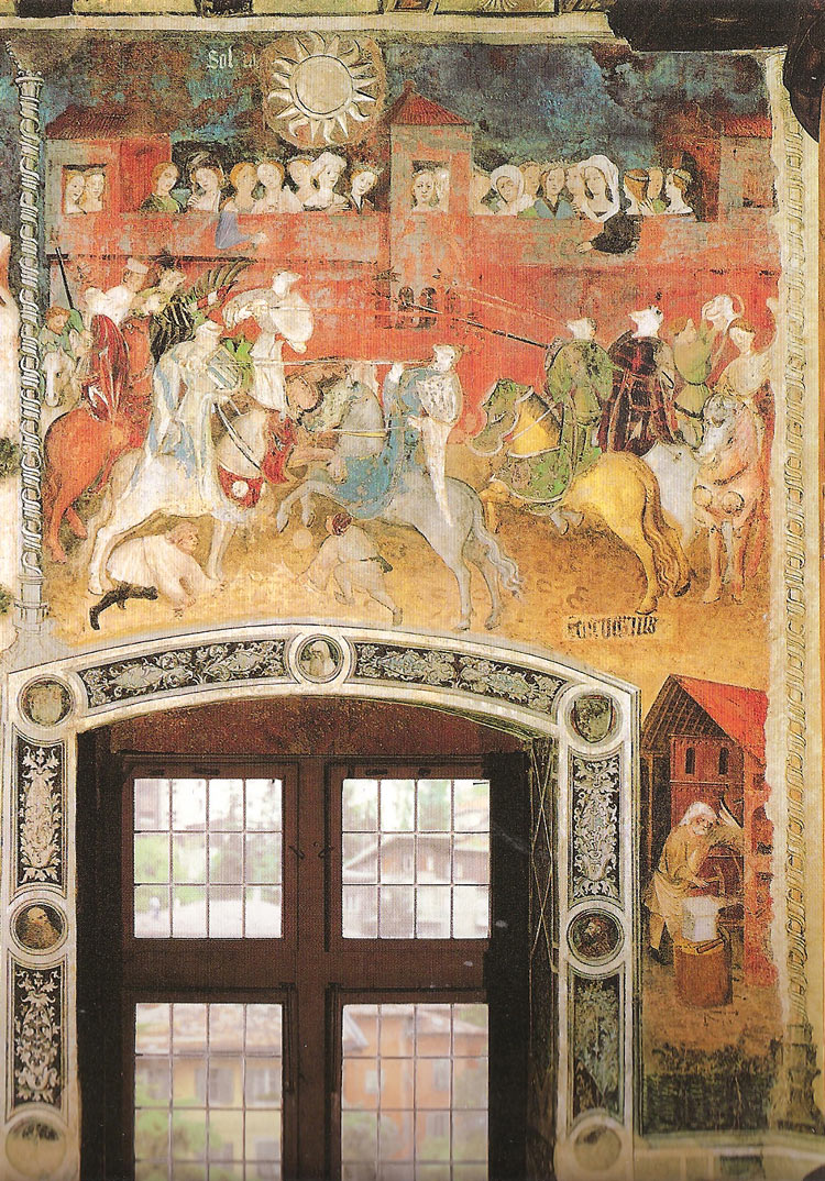 Magister Venceslao, Mese di febbraio (1391-1407; affresco; Trento, Castello del Buonconsiglio, Torre Aquila)
