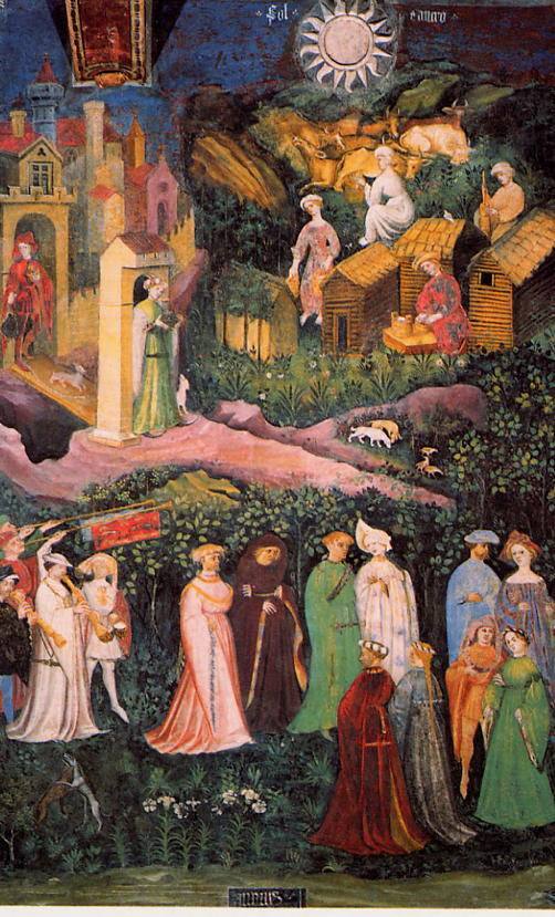 Magister Venceslao, Mese di giugno (1391-1407; affresco; Trento, Castello del Buonconsiglio, Torre Aquila)
