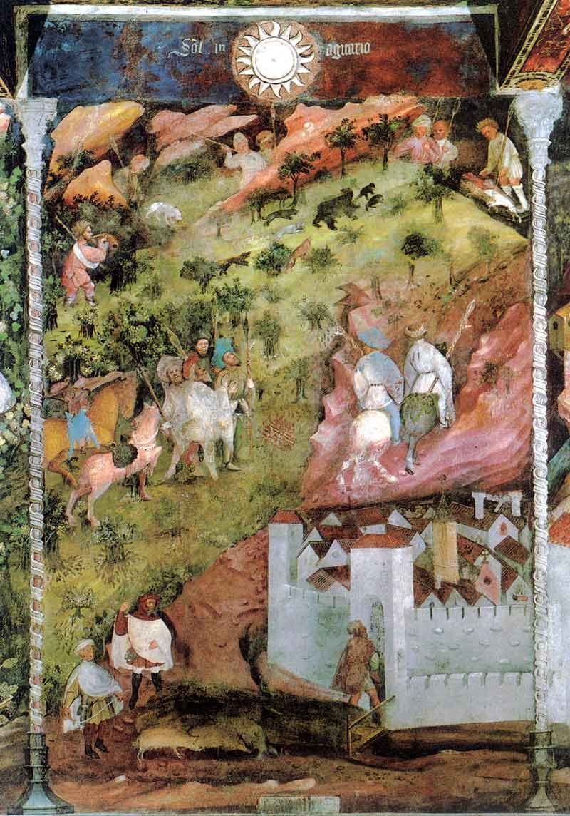 Magister Venceslao, Mese di novembre (1391-1407; affresco; Trento, Castello del Buonconsiglio, Torre Aquila)
