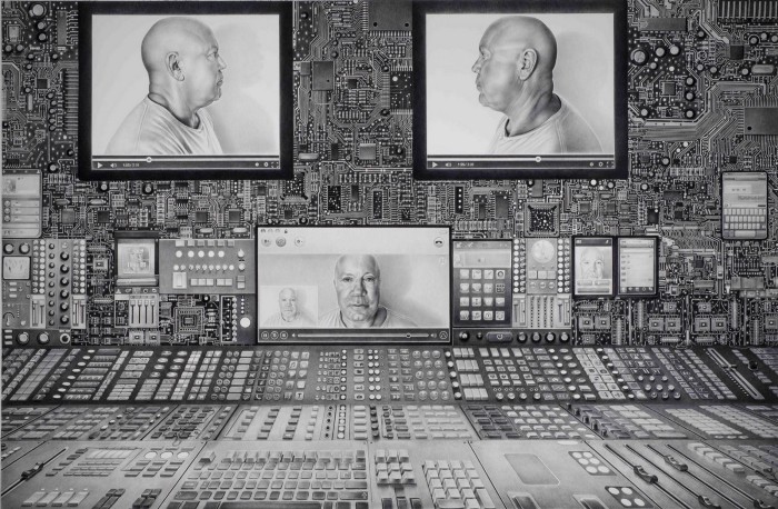 Laurie Lipton, Interface (2014; carboncino e matita s carta), dalla serie Post Truth
 Laurie Lipton, Interface (2014; carboncino e matita s carta), dalla serie Post Truth