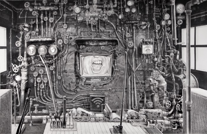 Laurie Lipton, Mouthpiece (2017), dalla serie Post Truth
 Laurie Lipton, Mouthpiece (2017), dalla serie Post Truth