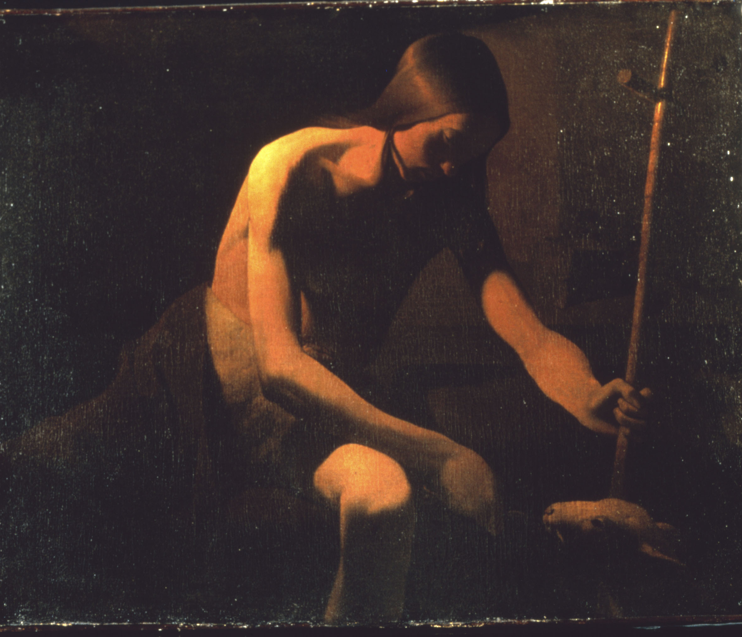 Georges de La Tour, San Giovanni Battista nel deserto (1649 circa; olio su tela, 81 x 101 cm; Vic-sur-Seille, Musée départemental Georges de La Tour)
