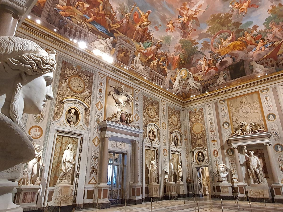 Sala della Galleria Borghese vuota in periodo Covid
