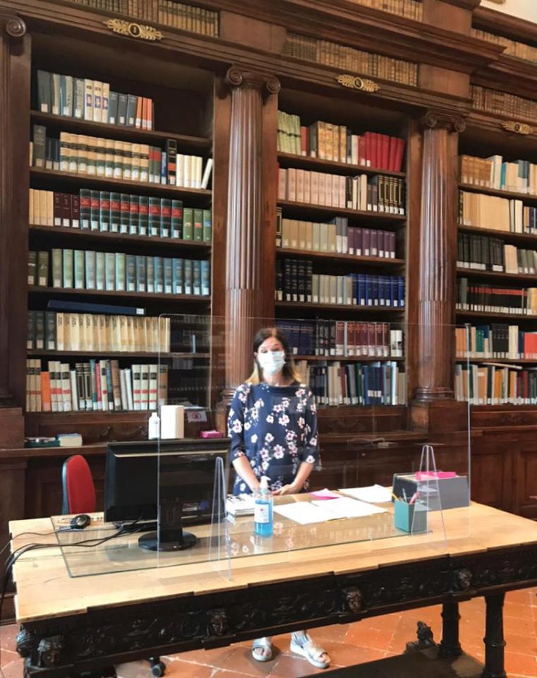 Postazione con plexiglas anticontagio alla Biblioteca Civica Angelo Mai di Bergamo
 Postazione con plexiglas anticontagio alla Biblioteca Civica Angelo Mai di Bergamo