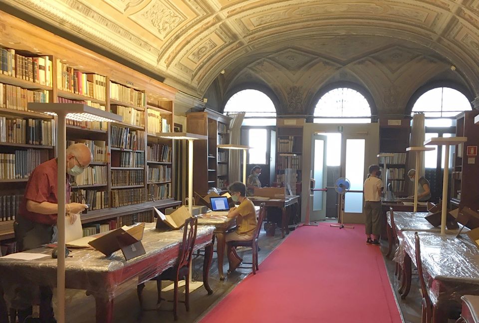Una sala di lettura alla Biblioteca Nazionale Marciana di Venezia
 Una sala di lettura alla Biblioteca Nazionale Marciana di Venezia