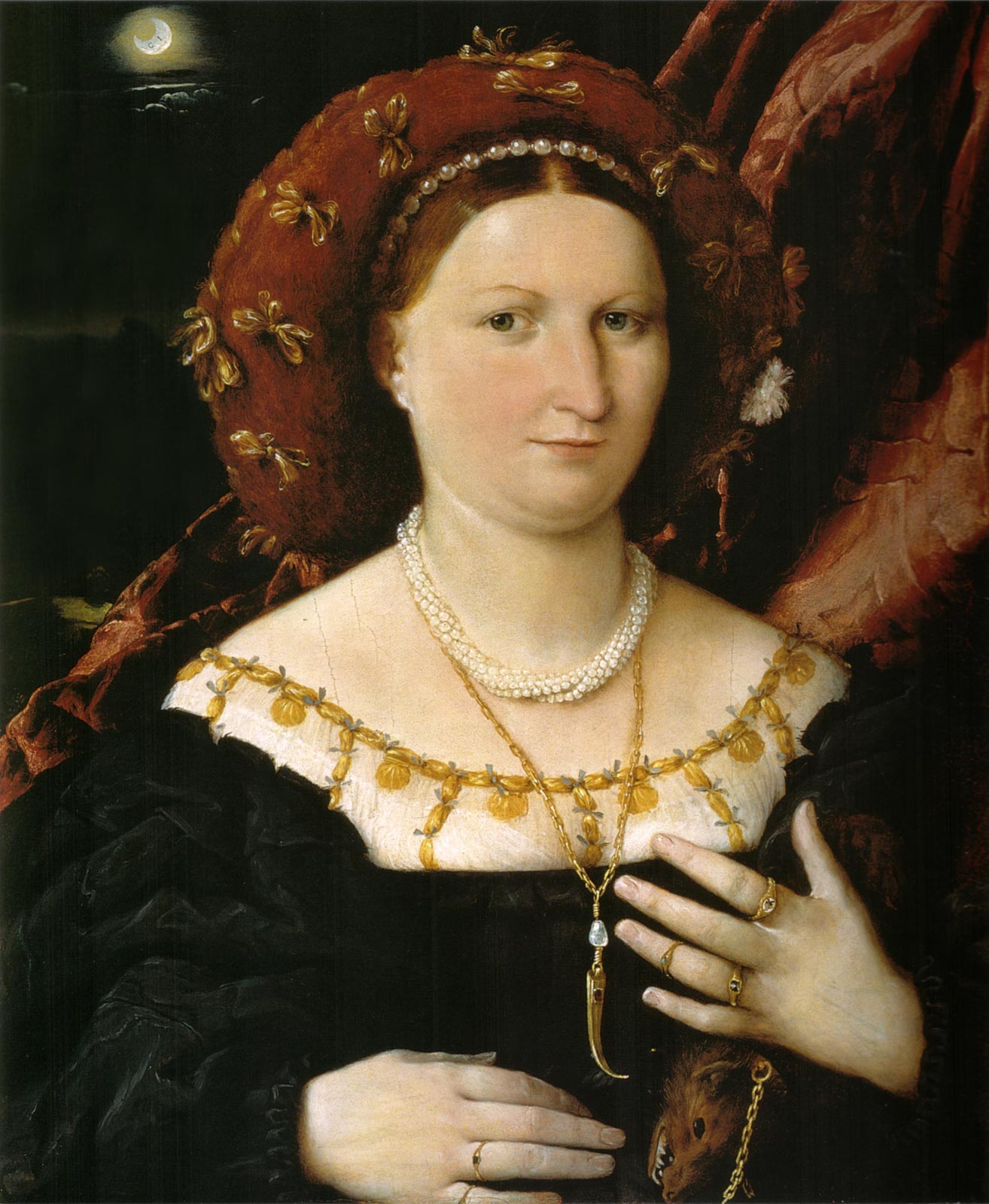 Lorenzo Lotto, Ritratto di Lucina Brembati (1518-1523 circa; olio su tavola, 52,6 x 44,8 cm; Bergamo, Accademia Carrara)
 Lorenzo Lotto, Ritratto di Lucina Brembati (1518-1523 circa; olio su tavola, 52,6 x 44,8 cm; Bergamo, Accademia Carrara)