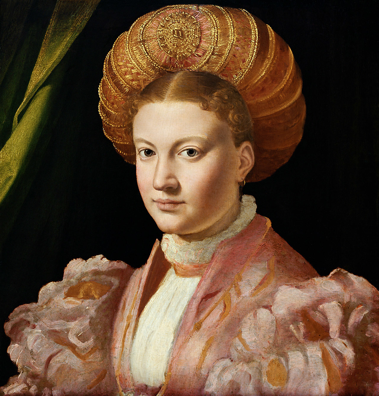 Parmigianino, Ritratto di gentildonna (Costanza Rangoni contessa Gozzadini?) (1530 circa; olio su tavola, 48,5 x 46,5 cm; Vienna, Kunsthistorisches Museum)
 Parmigianino, Ritratto di gentildonna (Costanza Rangoni contessa Gozzadini?) (1530 circa; olio su tavola, 48,5 x 46,5 cm; Vienna, Kunsthistorisches Museum)