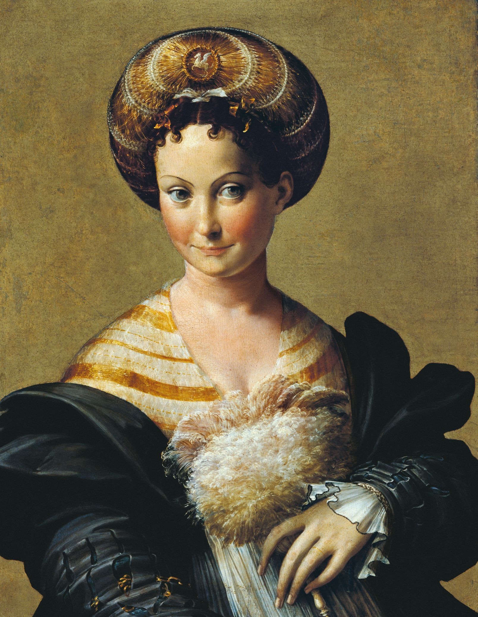 Parmigianino, Turkish Slave Girl (c. 1530-1534; oil on panel, 68 x 53 cm; Parma, Galleria Nazionale)