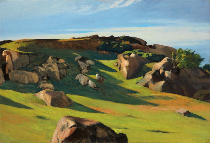 Edward Hopper, Cape Ann Granite (1928; olio su tela, 73,5 x 102,3 cm; Collezione privata)
