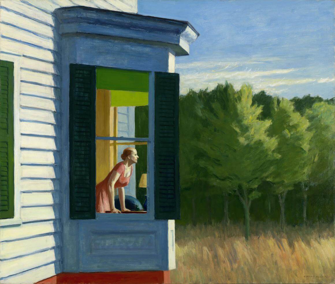 Edward Hopper, Cape Cod Morning (1950; olio su tela, 86,7 x 102,3 cm; Washington, Smithsonian American Art Museum)
