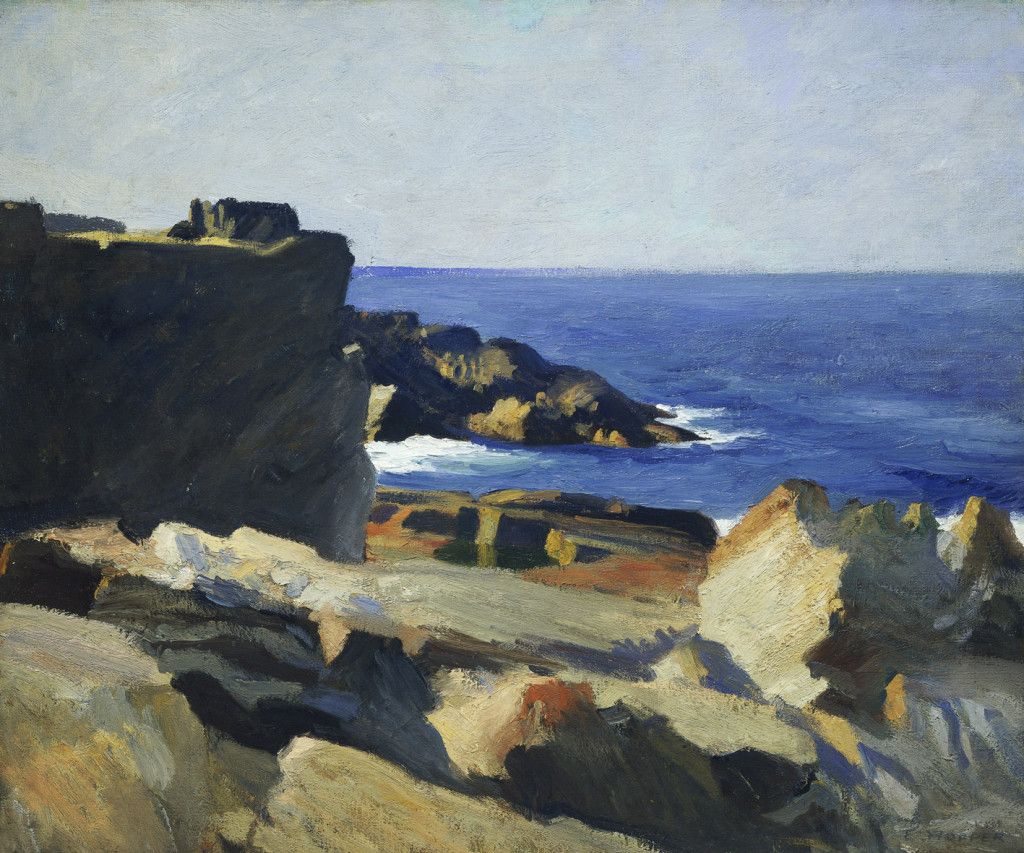 Edward Hopper, Square rock, Ogunquit (1914; olio su tela, 61,8 x 74,3 cm; New York, Whitney Museum of American Art)
