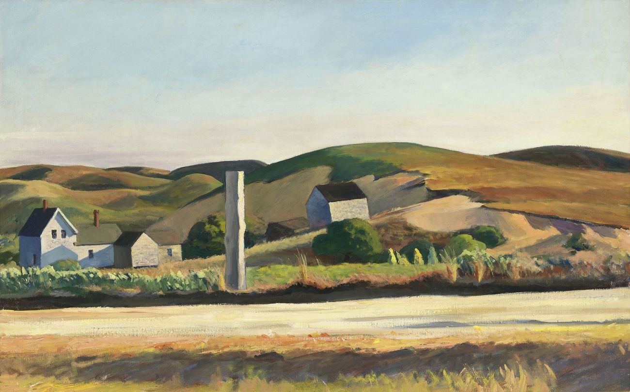 Edward Hopper, Road and houses, South Truro (1930-1933; olio su tela, 68,4 x 109,7 cm; New York, Whitney Museum of American Art)
