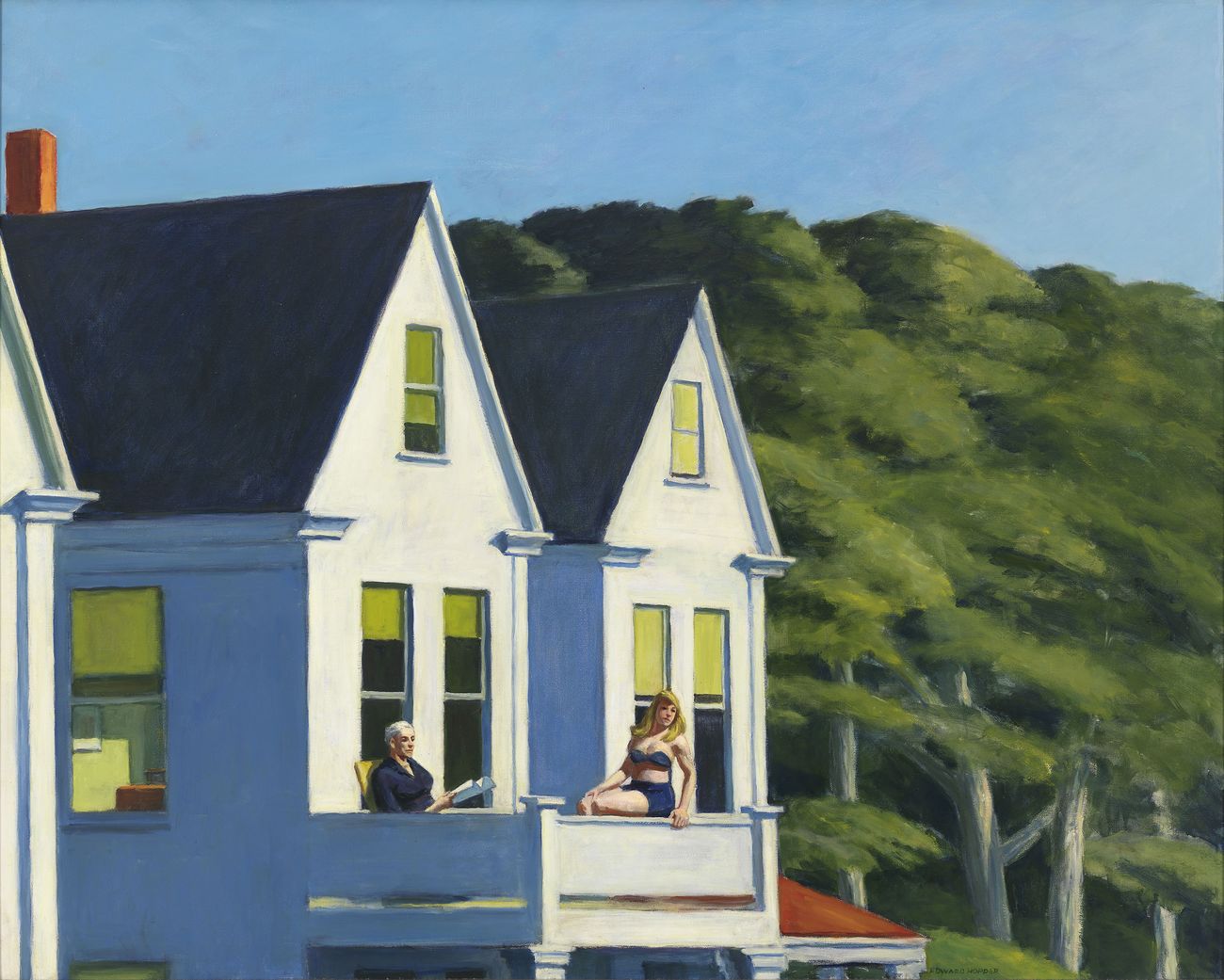 Edward Hopper, Second story sunlight (1960; olio su tela, 102,1 x 127,3 cm; New York, Whitney Museum of American Art)

