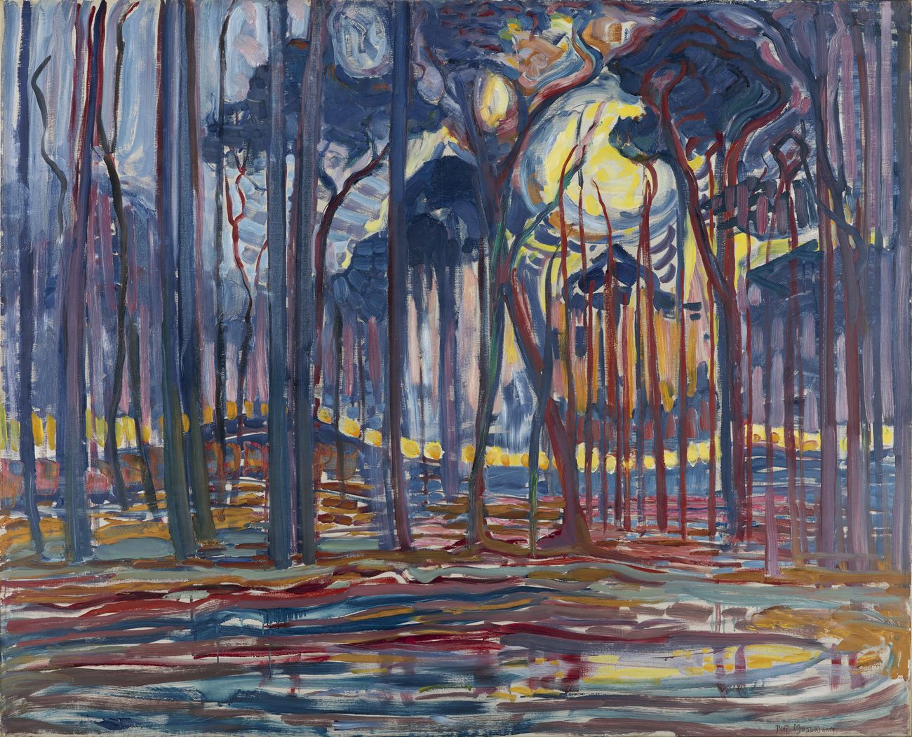 Piet Mondrian, Bosco a Oele (1908; olio su tela, 128 x 158 cm; L'Aia, Kunstmuseum Den Haag)
 Piet Mondrian, Bosco a Oele (1908; olio su tela, 128 x 158 cm; L'Aia, Kunstmuseum Den Haag)
