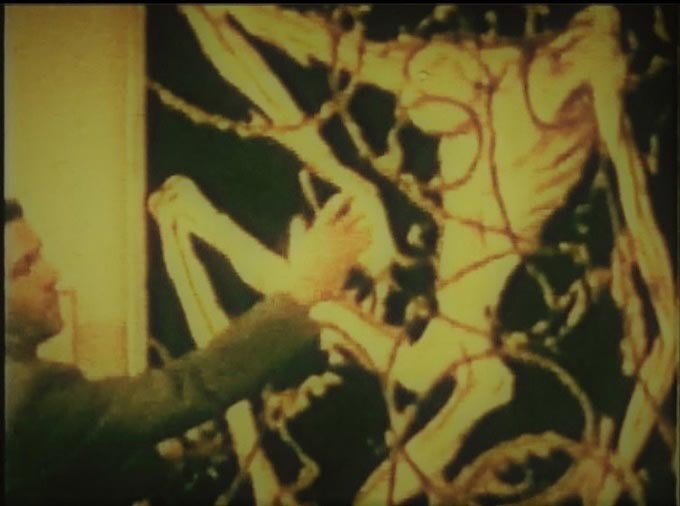 Voltolino Fontani alla sua antologica del 1963 a Livorno 
