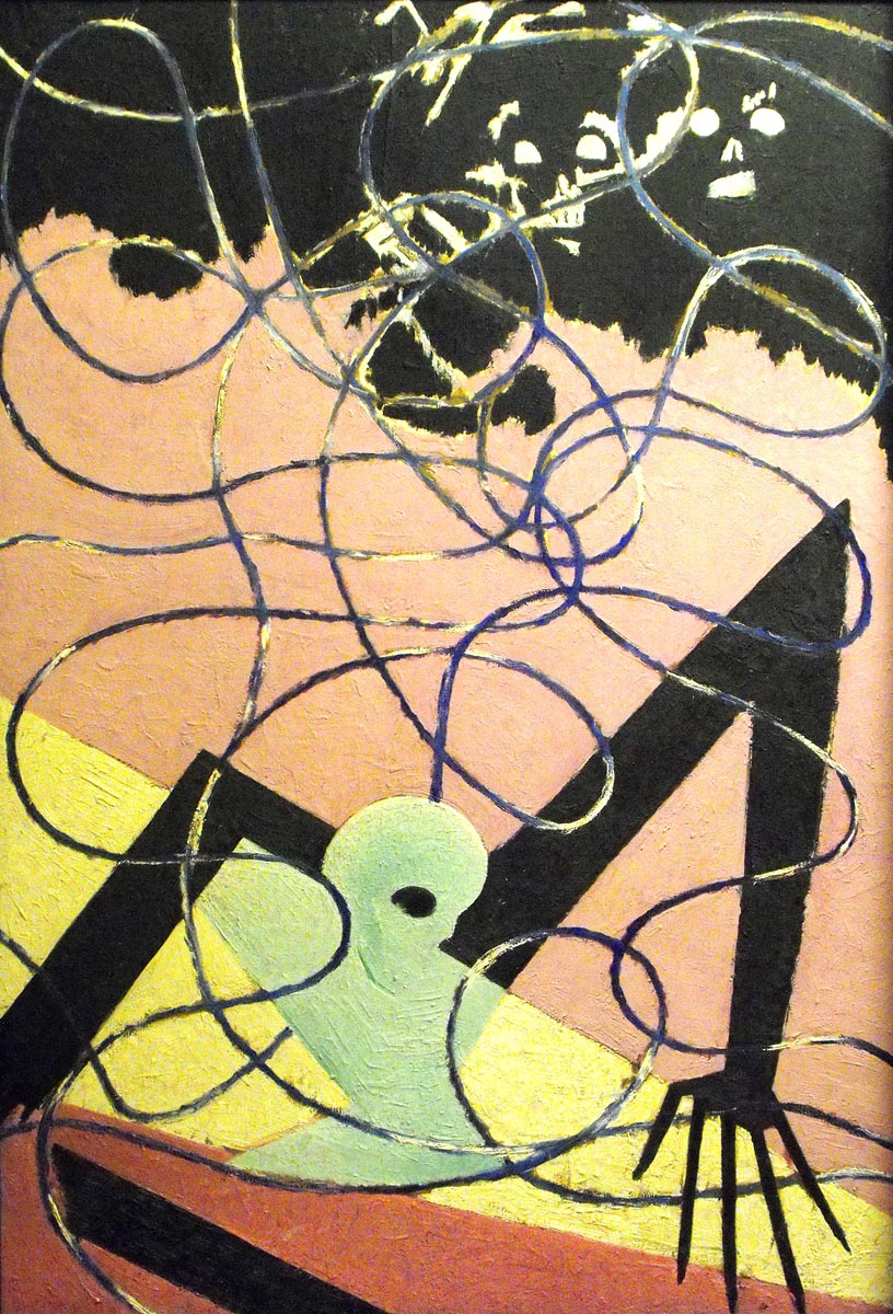 Voltolino Fontani, Retro di Mathausen (1950; olio su tavola, 150 x 100 cm)
