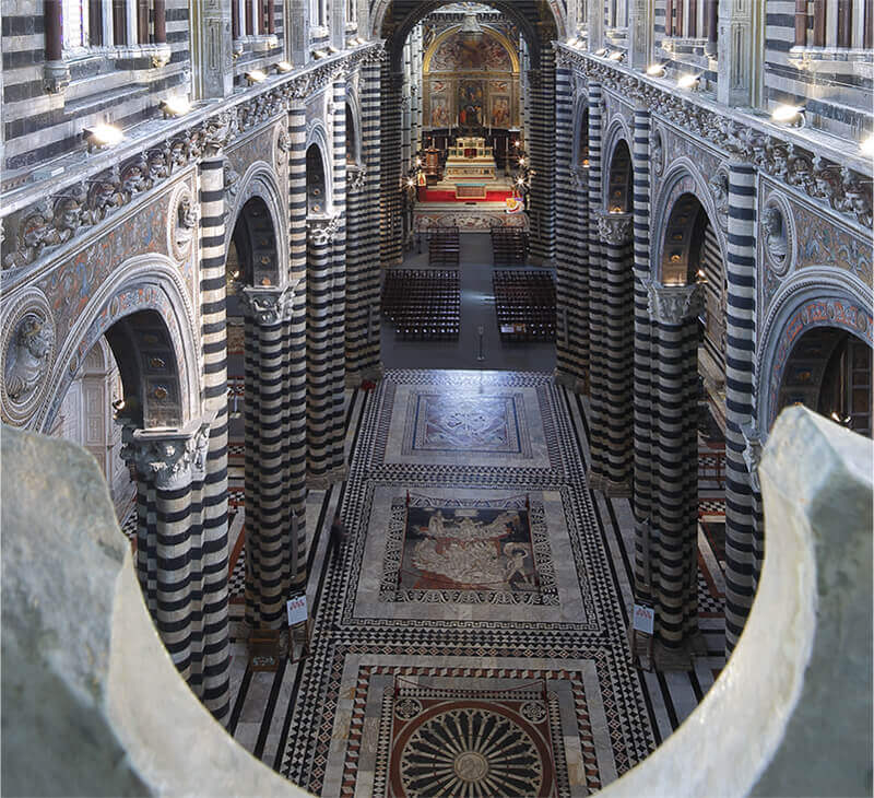 Il pavimento del Duomo di Siena. © Opera della Metropolitana di Siena
