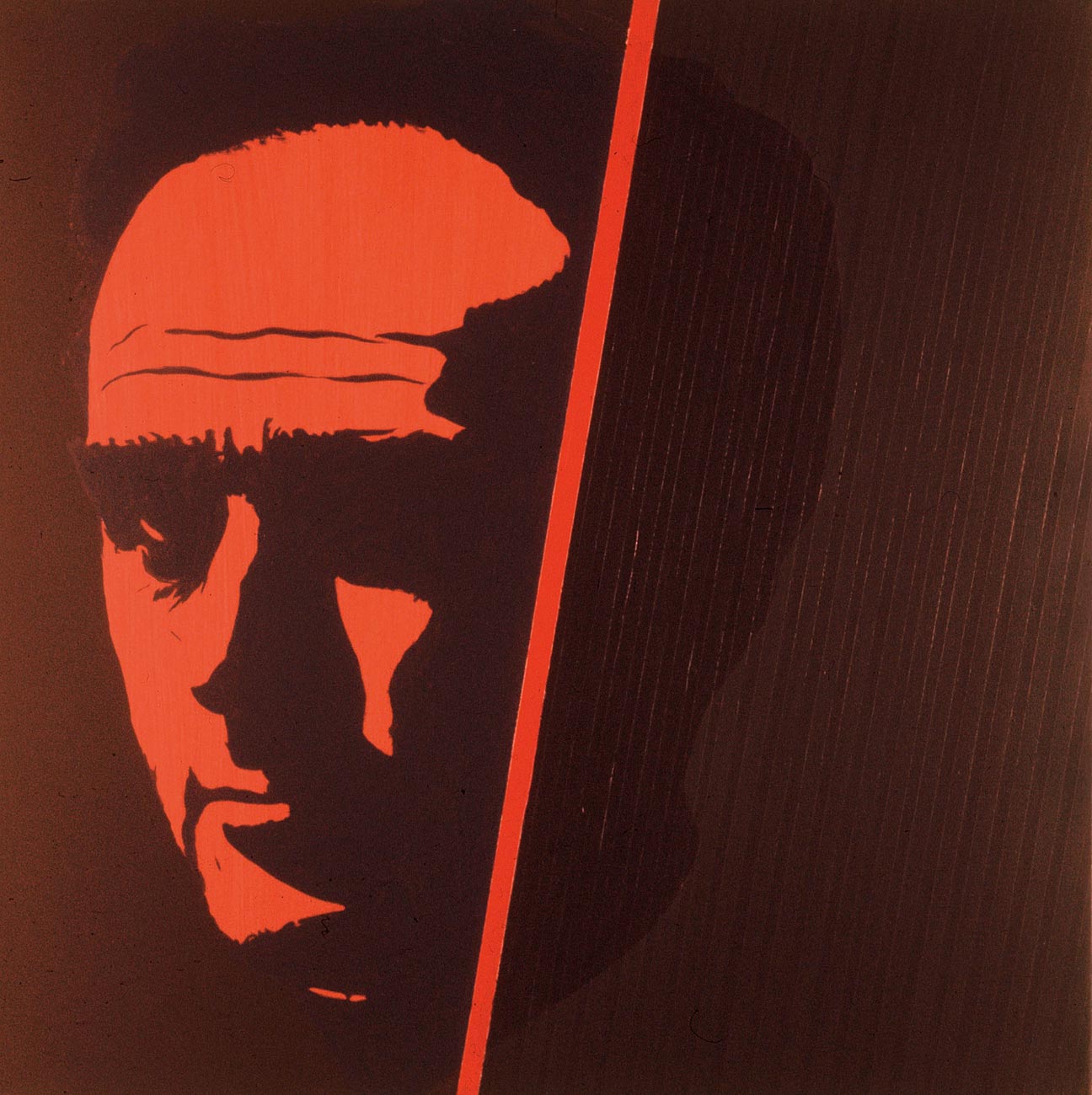 Carlo Gajani, Autoritratto (1965-1966; acrilico e tempera su tela, 80 x 80 cm)
