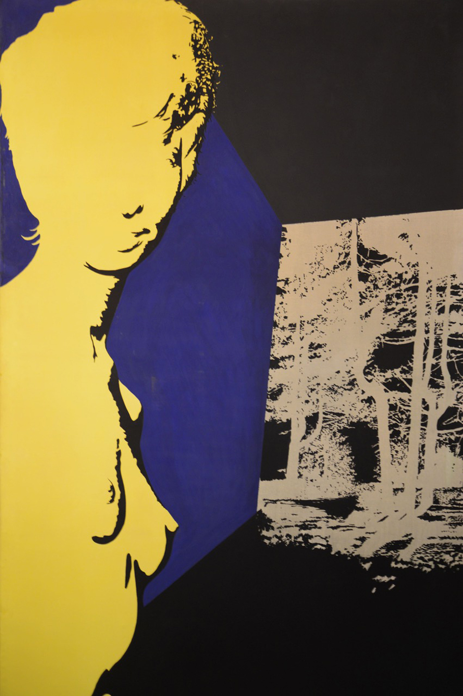 Carlo Gajani, Senza titolo (1969; acrilico su tela, 280 x 180 cm)
